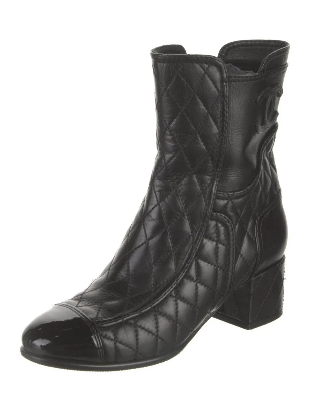 CHANEL leather ankle